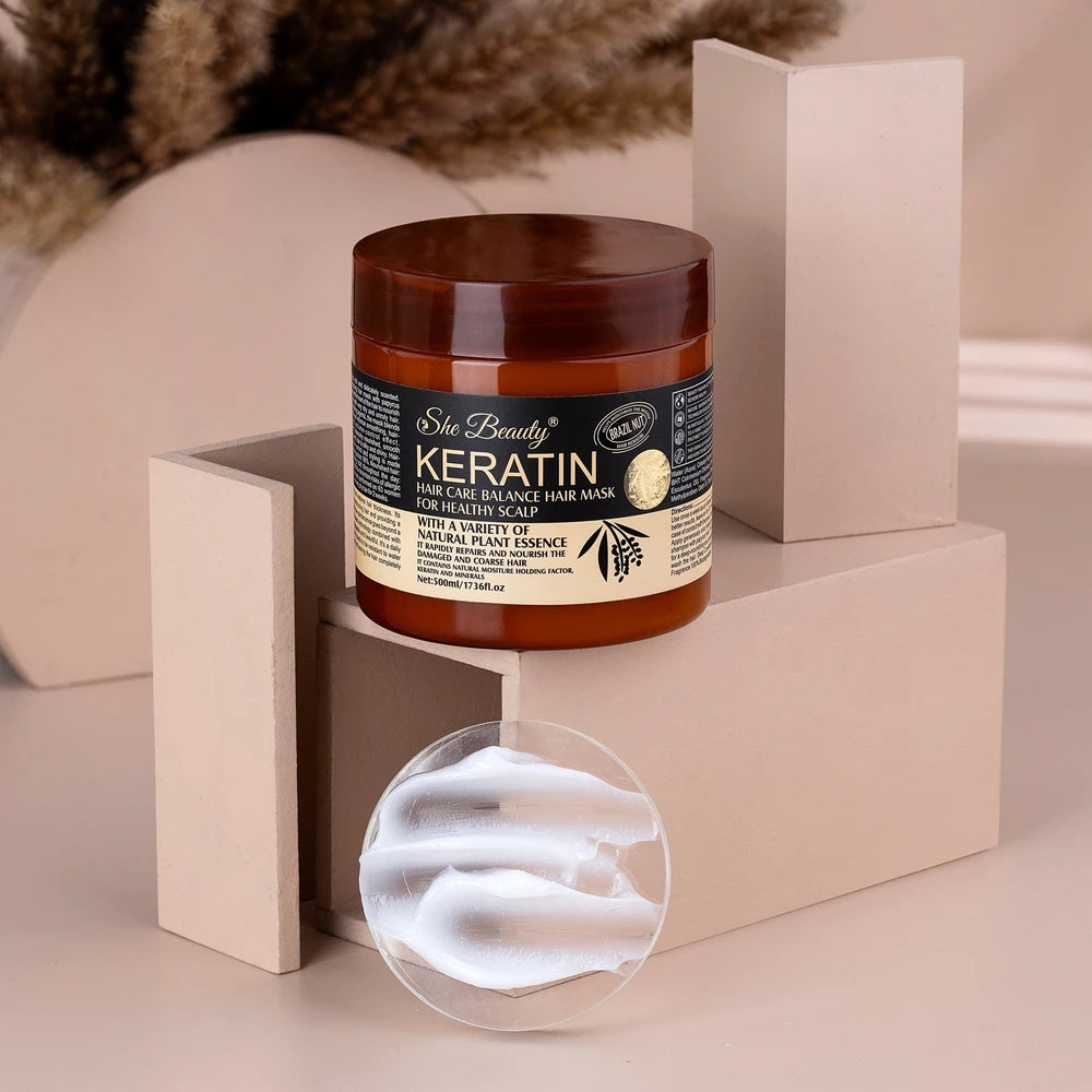 Keratin protein treatment hair mask for dry hair